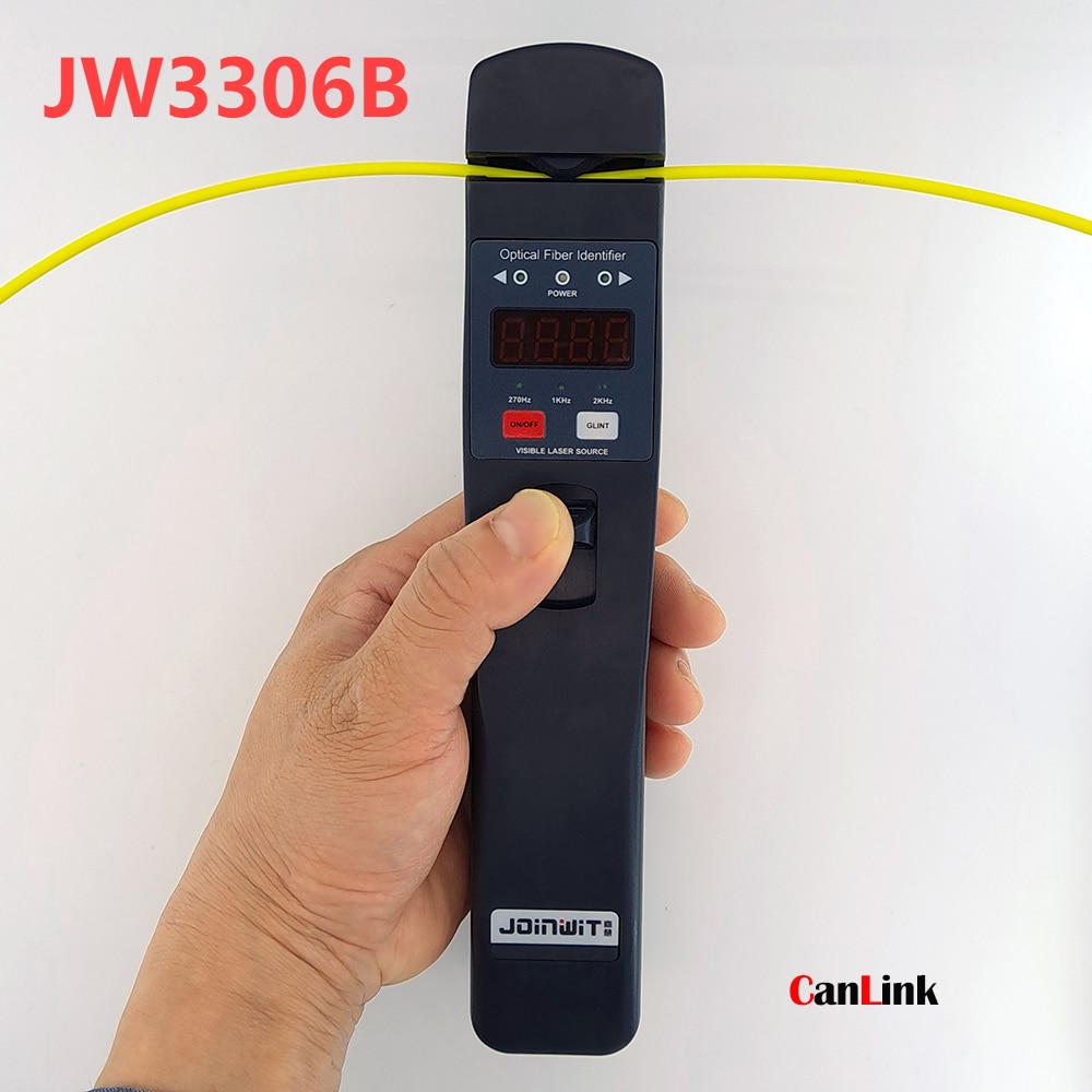 High quality JW3306B Handheld Optical Fiber Identifier 250 2mm 3mm 800-1700nm 1310 1550nm 10mw VFL Direction Testor Free ship