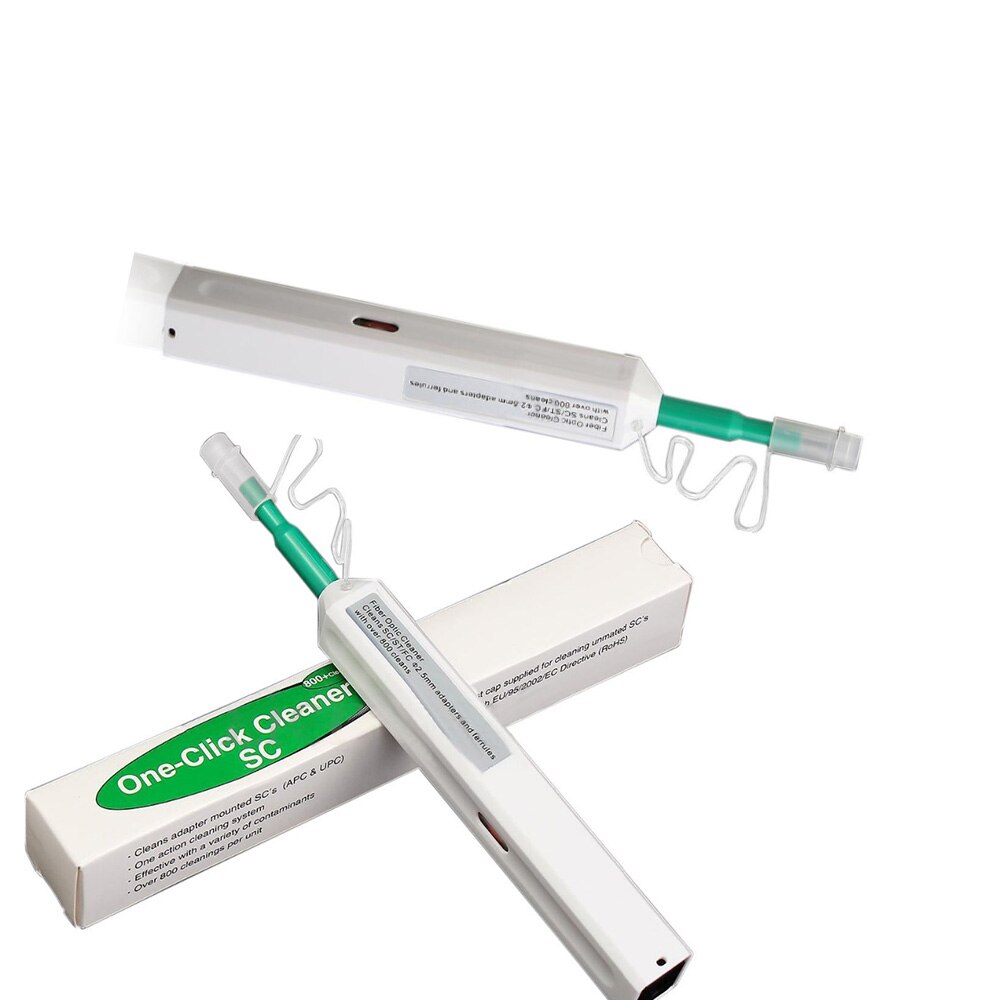 Free deliveryPromotion10pcs/lot SC/FC/ST One-Click Cleaner Tool 2.5mm Fiber Optic Cleaning Pen 800 Cleans Fiber Optic Cleaner