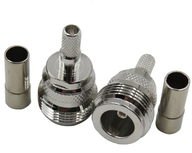 High Quanlity Connector N Female Jack Crimp RG58 RG142 RG400 LMR195 Cable RF Coaxial Adapters