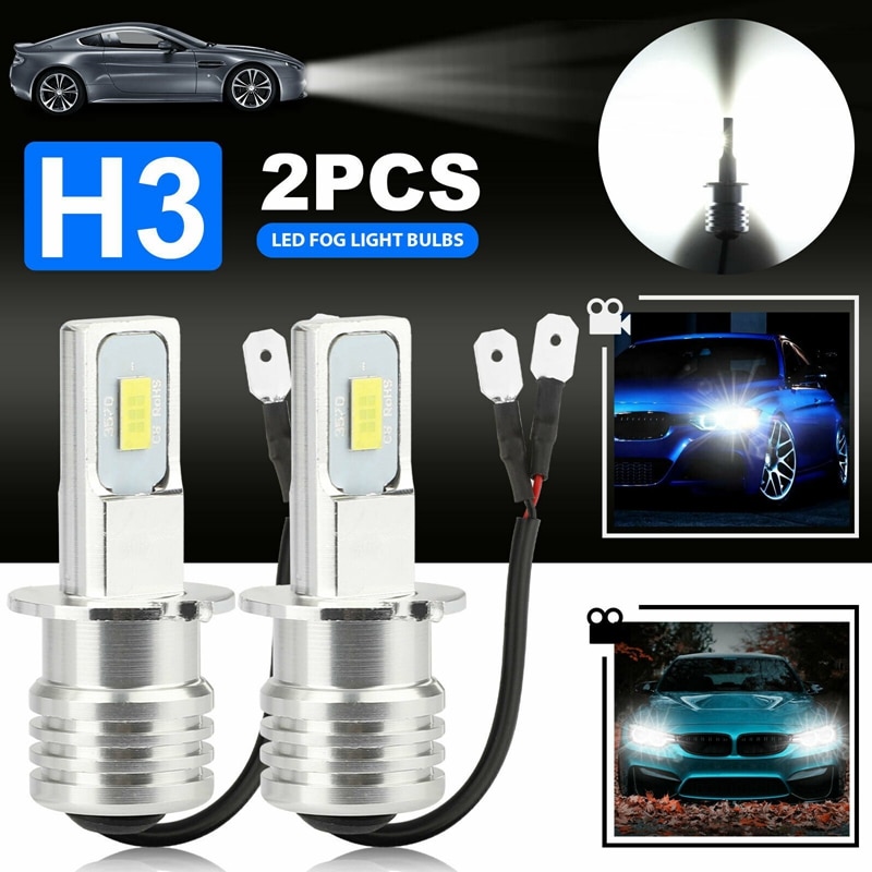 NEW-2X H3 Super Bright LED Headlight Fog Light Driving Lamp Bulb Kit 6000K White 100W