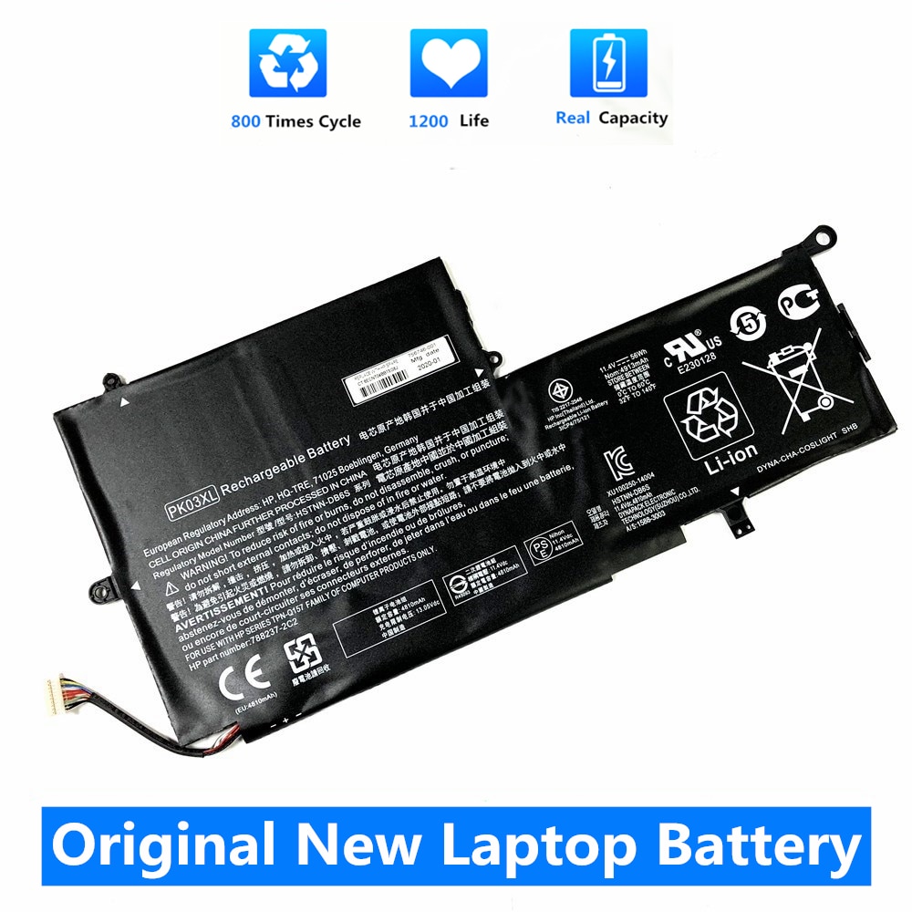 CSMHY New PK03XL Laptop Battery for HP Spectre Pro X360 13 G1 Series M2Q55PA M4Z17PA HSTNN-DB6S 6789116-005 11.4V 56W