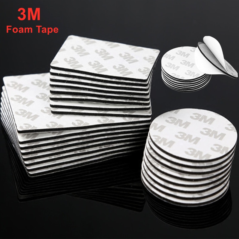 10pcs/ Pack 3M EVA Double Sided Adhesive foam pad tape Sticky Pads Black Thickness 2mm