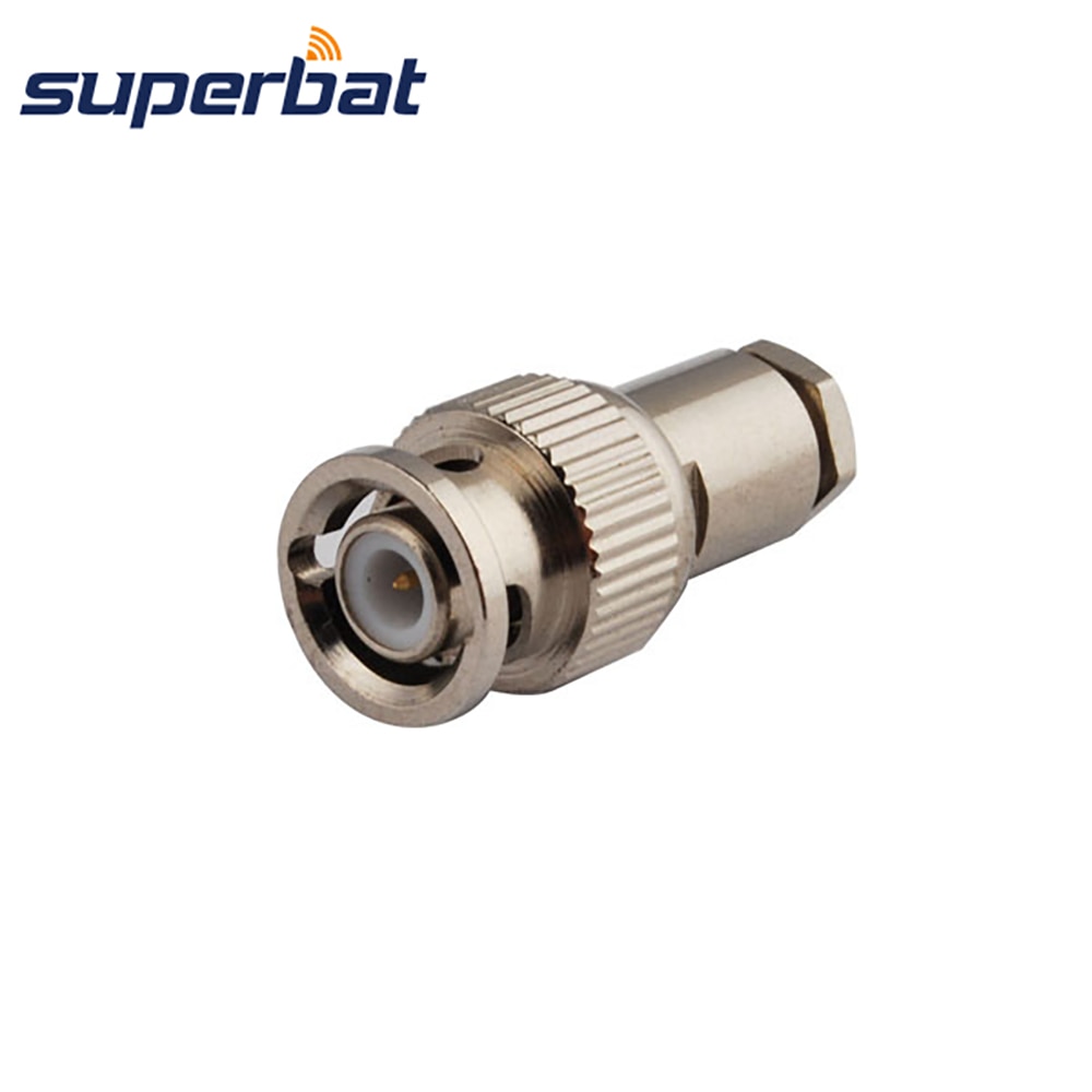 Superbat Mini-BNC Clamp Male RF Coaxial Connector for Coaxial Cable LMR100 RG316 RG174