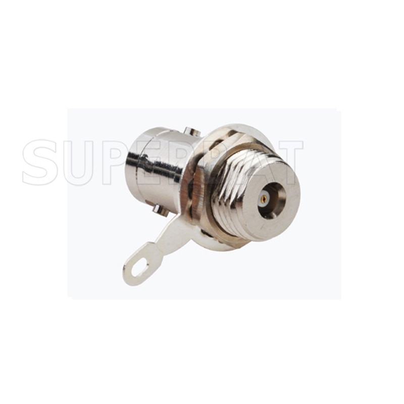 Superbat BNC-MCX Adapter BNC Jack to MCX Female Bulkhead with nut Straight RF Coaxial Connector