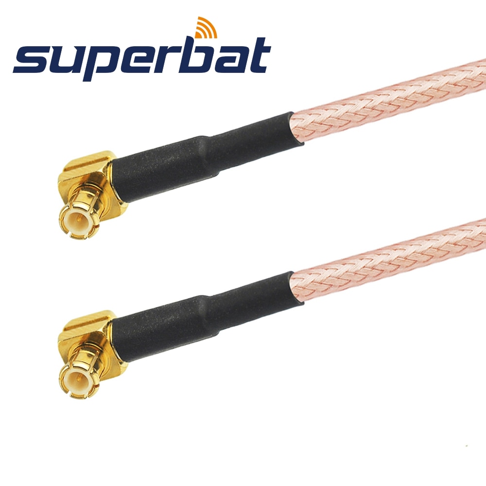 Superbat MCX Plug to Male Right Angle RF Coaxial Jumper Cable Assembly RF Coaxial Cable