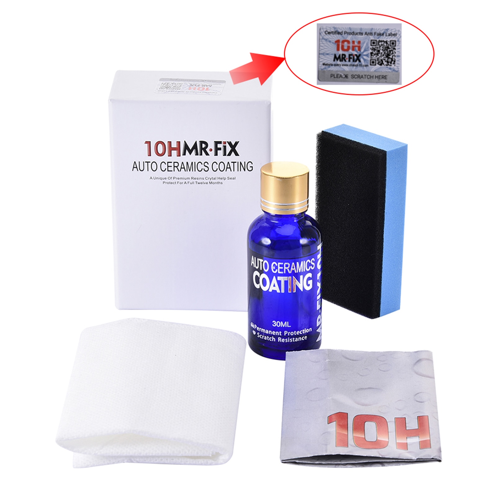 30ml Hardness 10H super Hydrophobic Mr.Fix Car Glass Coating Car Liquid Coat Paint Care Durability Anti-Corrosion Coating Set