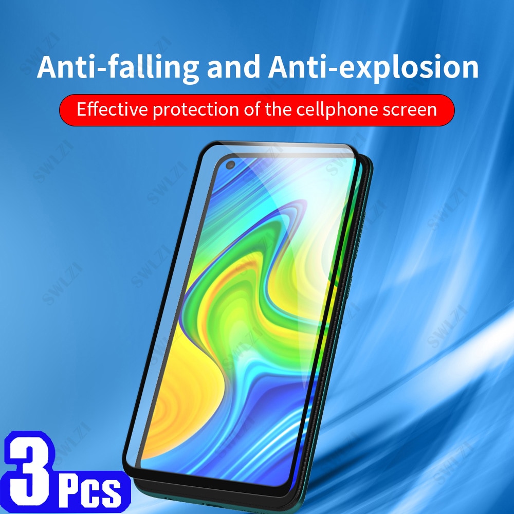 3Pcs 9D full cover for Xiaomi Redmi Note 7 7S 8 8T 9 pro Max 9S 9T 9A 9C 9I 10X 8A 7A Phone Screen Protector Tempered Glass Film