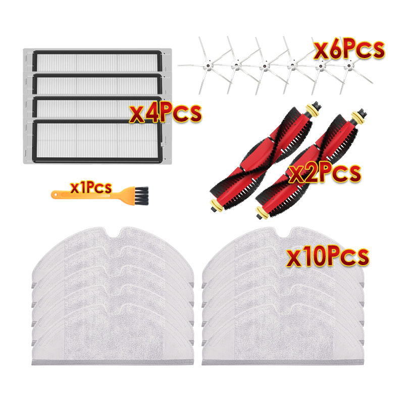 For xiaomi mijia mi roborock s6 maxv s5 max s50 s55 accessories robot vacuum cleaner mop p pro hepa filter brush spare parts
