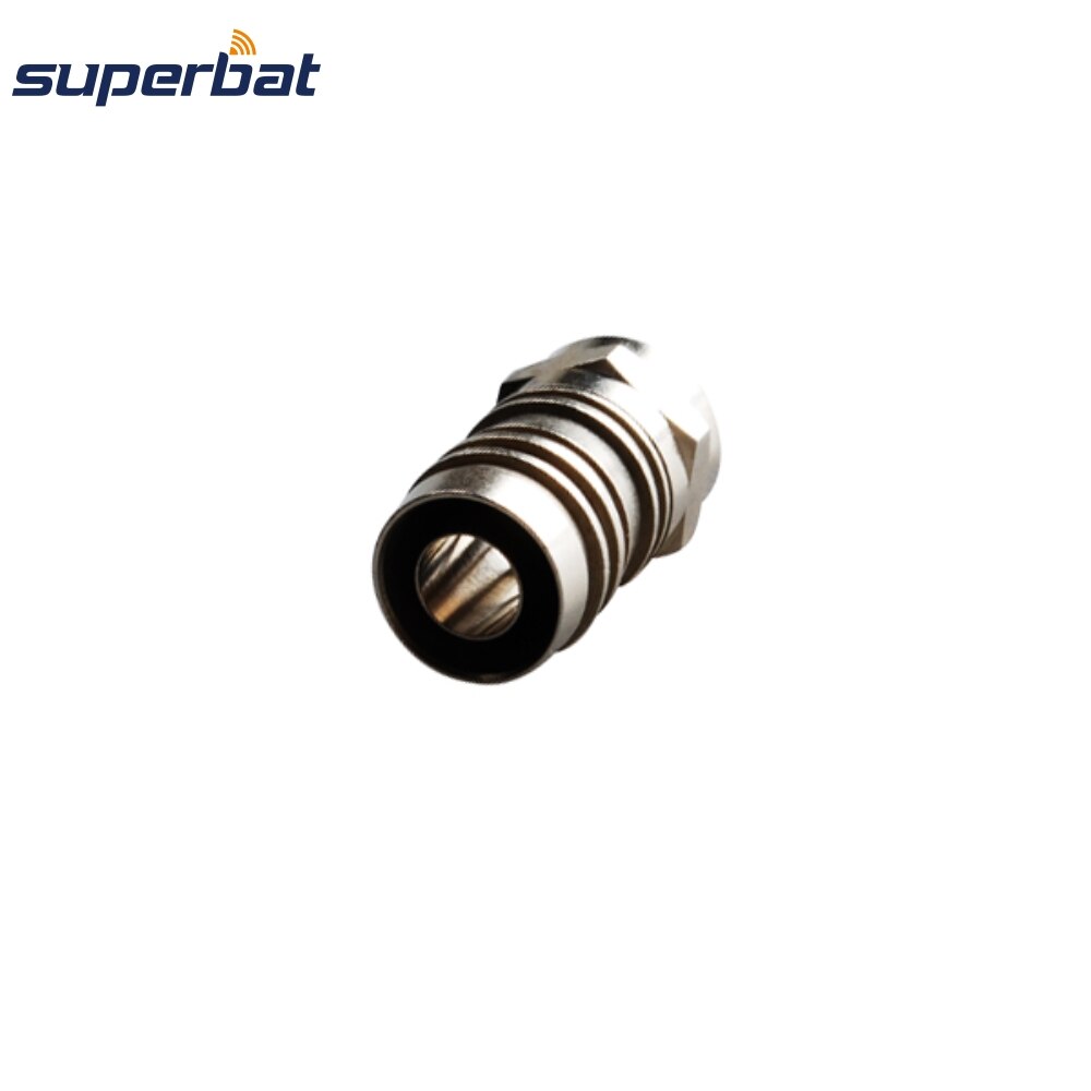 Superbat 10pcs 75 Ohm F Connector F Crimp Male RF Coaxial Connector for Cable RG6