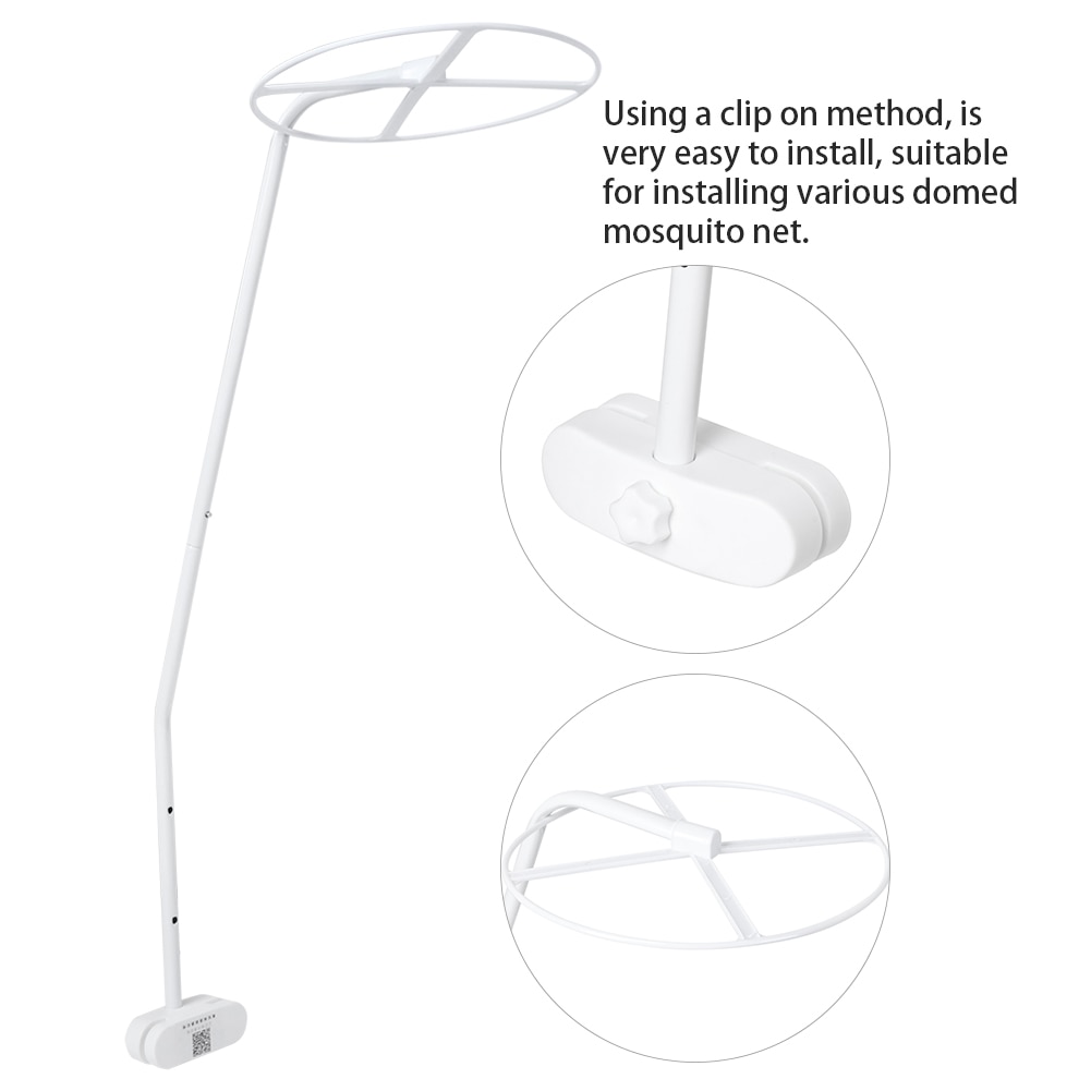 Mosquito Net Stand Holder Set Adjustable Clip-On Crib Canopy Holder Rack Mosquito Net Accessories