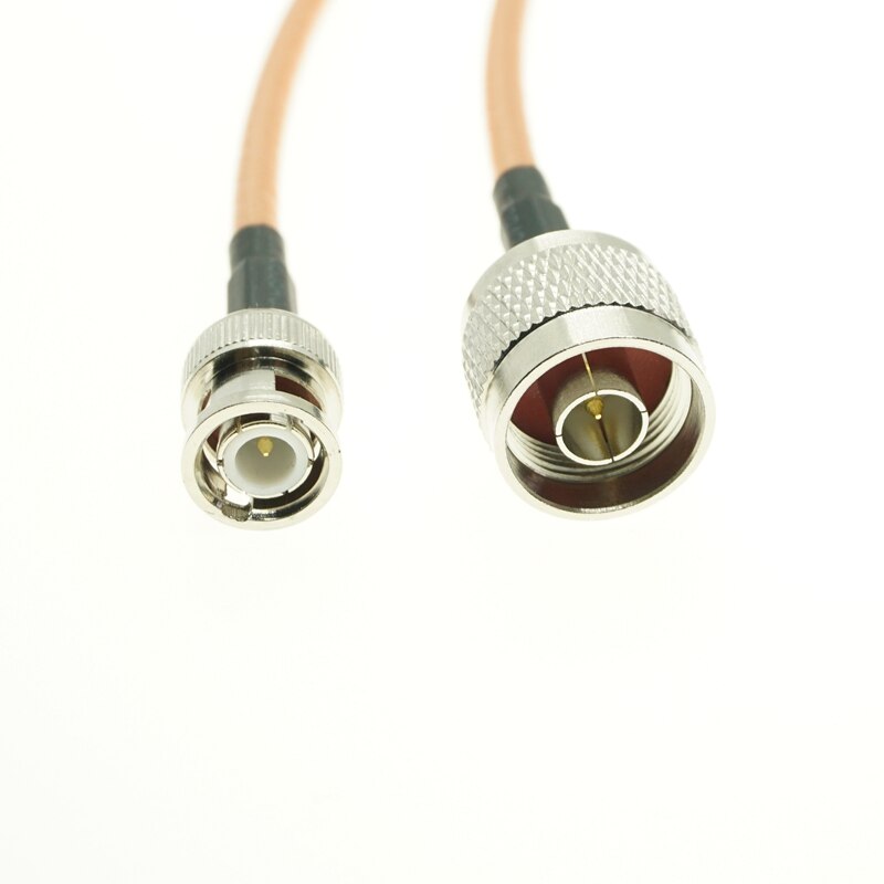 N-Type male plug to BNC male Jumper Pigtail RG142 M17/60 Coaxial Cable