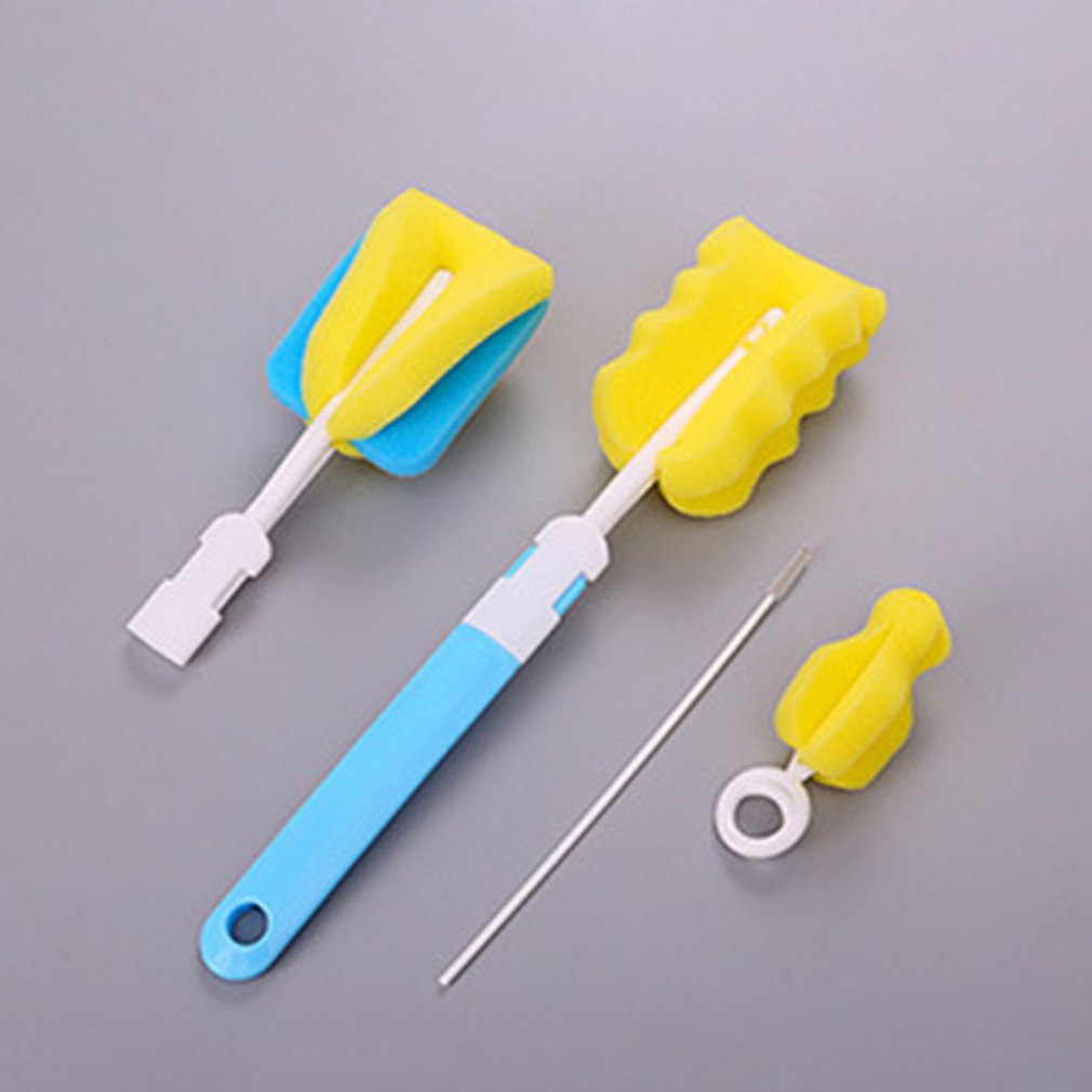 Bottle Brush Sponge Plastic Glass Milk Water Cup Cleaning Feeding Bottle Brush Dummy Nipple Pacifier Brushes