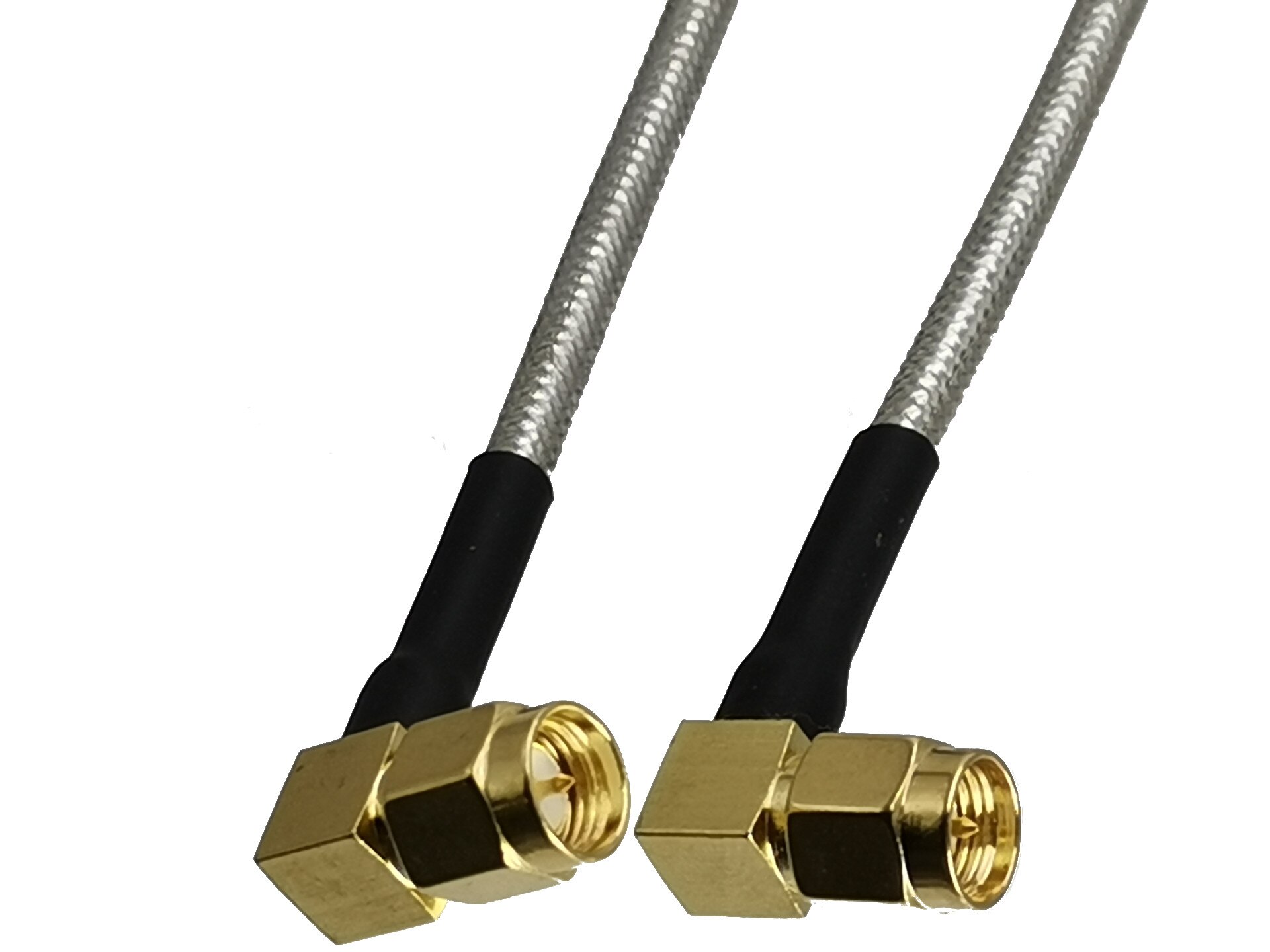 1pcs RG402 0.141" SMA Male Plug RA to SMA Male Plug Right Angle RF Coaxial Connector Flexible Pigtail Jumper Cable New 4inc