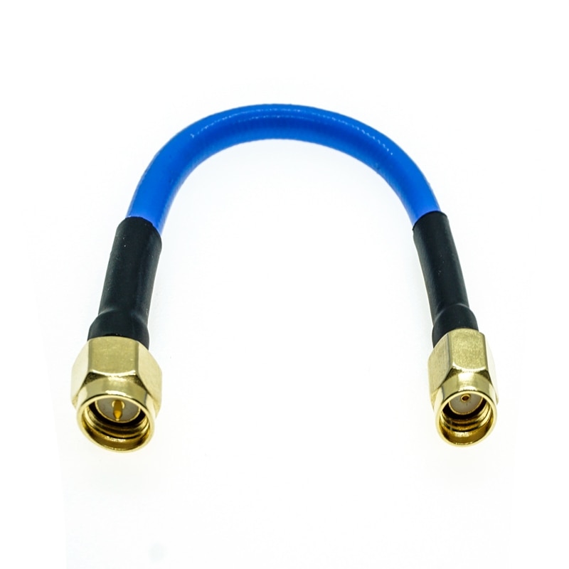 RPSMA male to SMA male Connector RG402 RG-402 Semi Flexible Coaxial Cable 0.141" 50ohm Blue