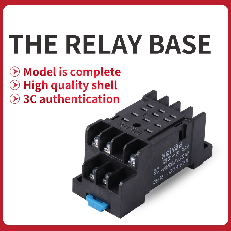 8 Pin 11 pin 14 pin PYF PTF 14A relay base PYF08A My2nj My3nj 4nj Ly3nj LY4NJ miniature intermediate relay HH52P HH64P base