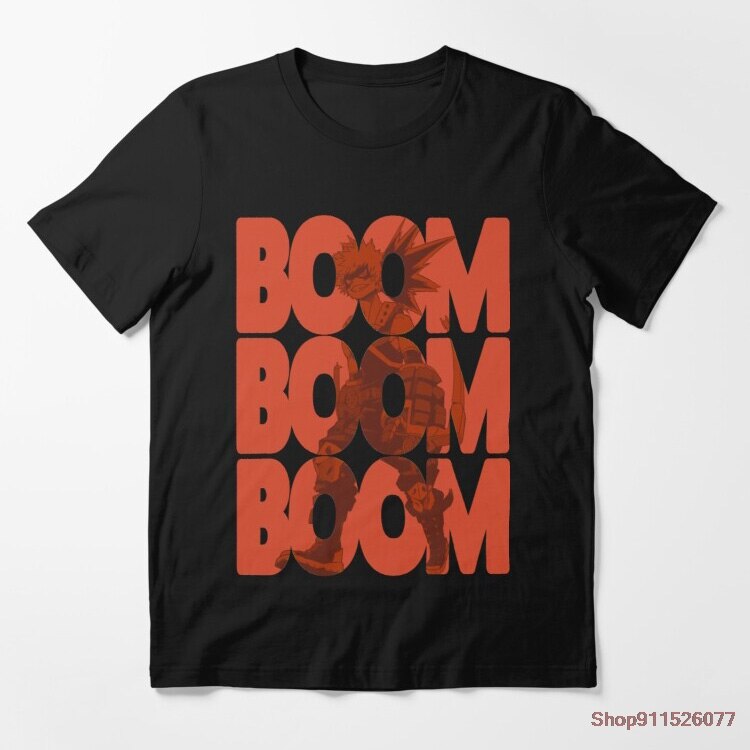 Boom Boom Boom Bakugou Katsuki new arrived summer Rock Music Band T-Shirts 100% cotton mens pattern t shirt