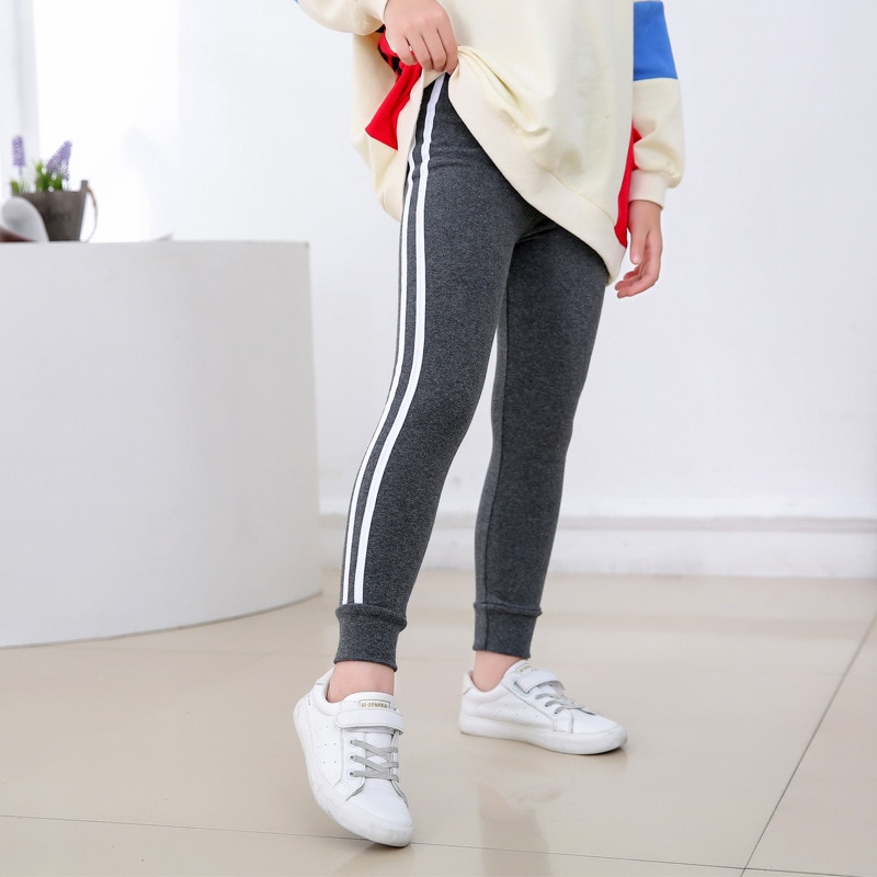 Autumn New Girls Leggings Solid Colors Sports Trousers Girl Leggings Children Baby Girl Casual Pants Cotton Leggings