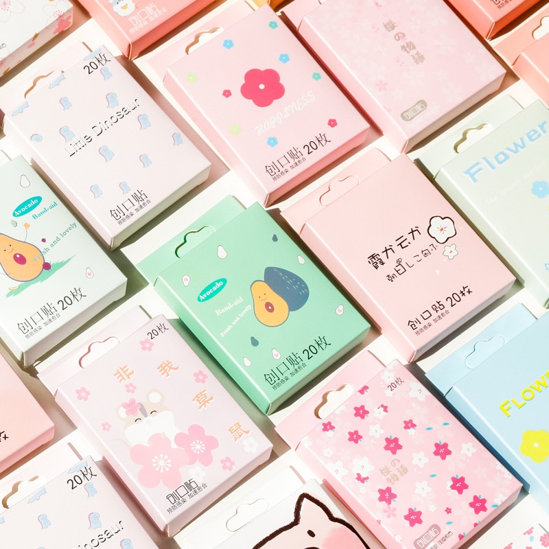 1 Box Cartoon Bandages Waterproof Adhesive Bandages Wound Plaster First Aid Hemostasis Sterile Stickers for Children