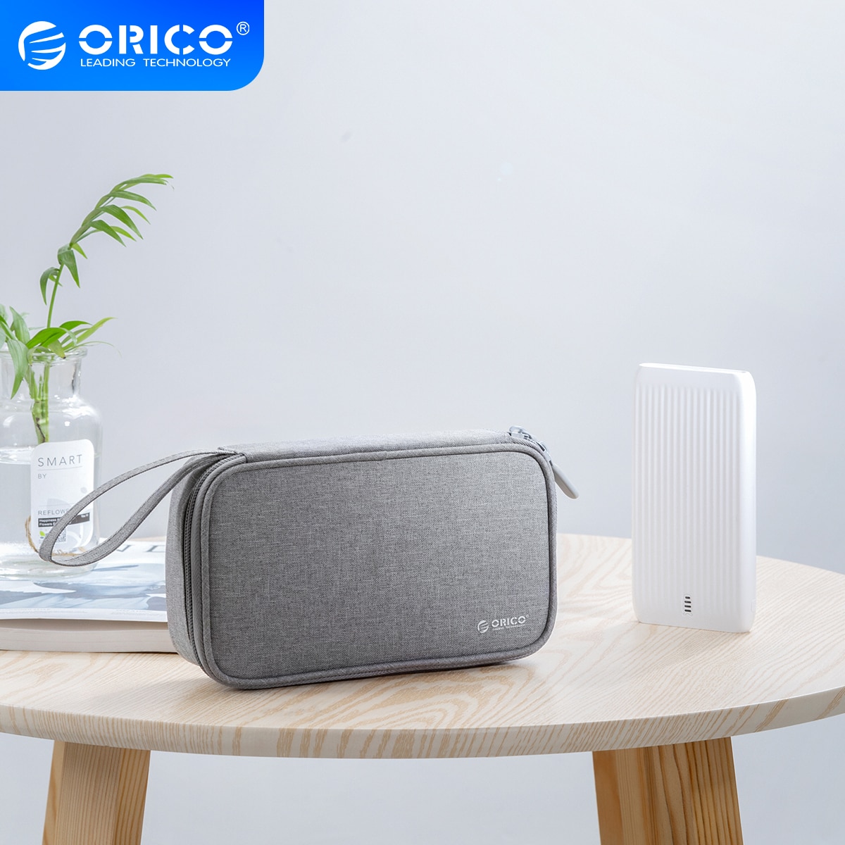 ORICO Cable Organizer Bag Travel Electronic Accessories Carrying Case for USB, Charger, Power Bank Storage Bag Box