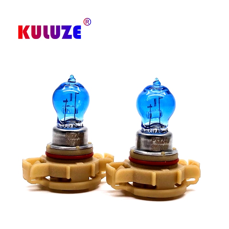 Amber 24W H16 5202 halogen bulb xenon PSX24W ultra white 12V fog lamp clear quartz glass dark blue vehicle headlamp fluorescent