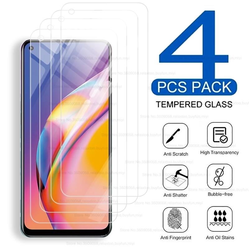 4PCS 9d hd screen protector tempered glass for oppo reno4z reno5z reno4 z reno 5z 4z 5 lite 4 light 4lite 5lite protective film