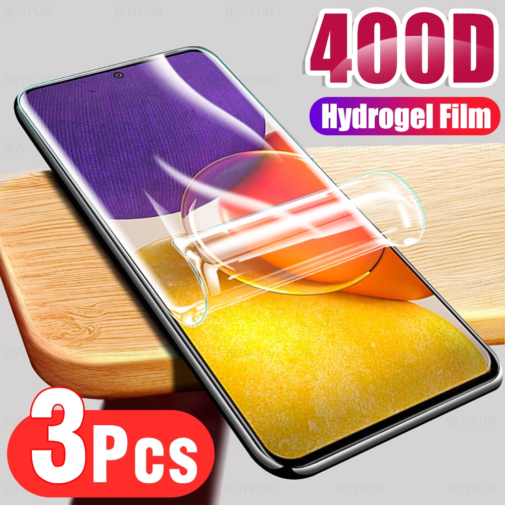3pcs sansung galaxy quantum 2 hydrogel film for samsung galaxy quantum 2 quantum2 front back screen protect camera film not gla