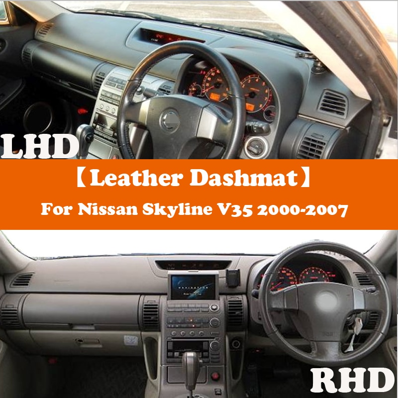 Suede Leather Dashmat Accessories Car-Styling Dashboard Covers Pad Sunshade For Nissan Skyline Sedan V35 350GT 250GT Z33 2.5 3.5