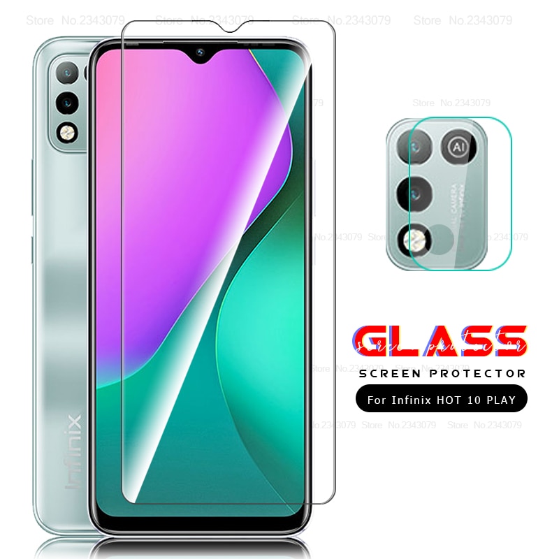 for Infinix Hot10 Play protective glass for Infinix Hot 10 9 8 Play 10Lite screen protector on Hot10Play safety glass film