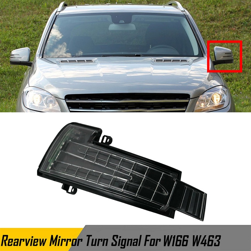 Left Side for Mercedes Benz W166 W463 2012-2019 Car Rearview Mirror Turn Signal Light Side Mirror Indicator Lamp