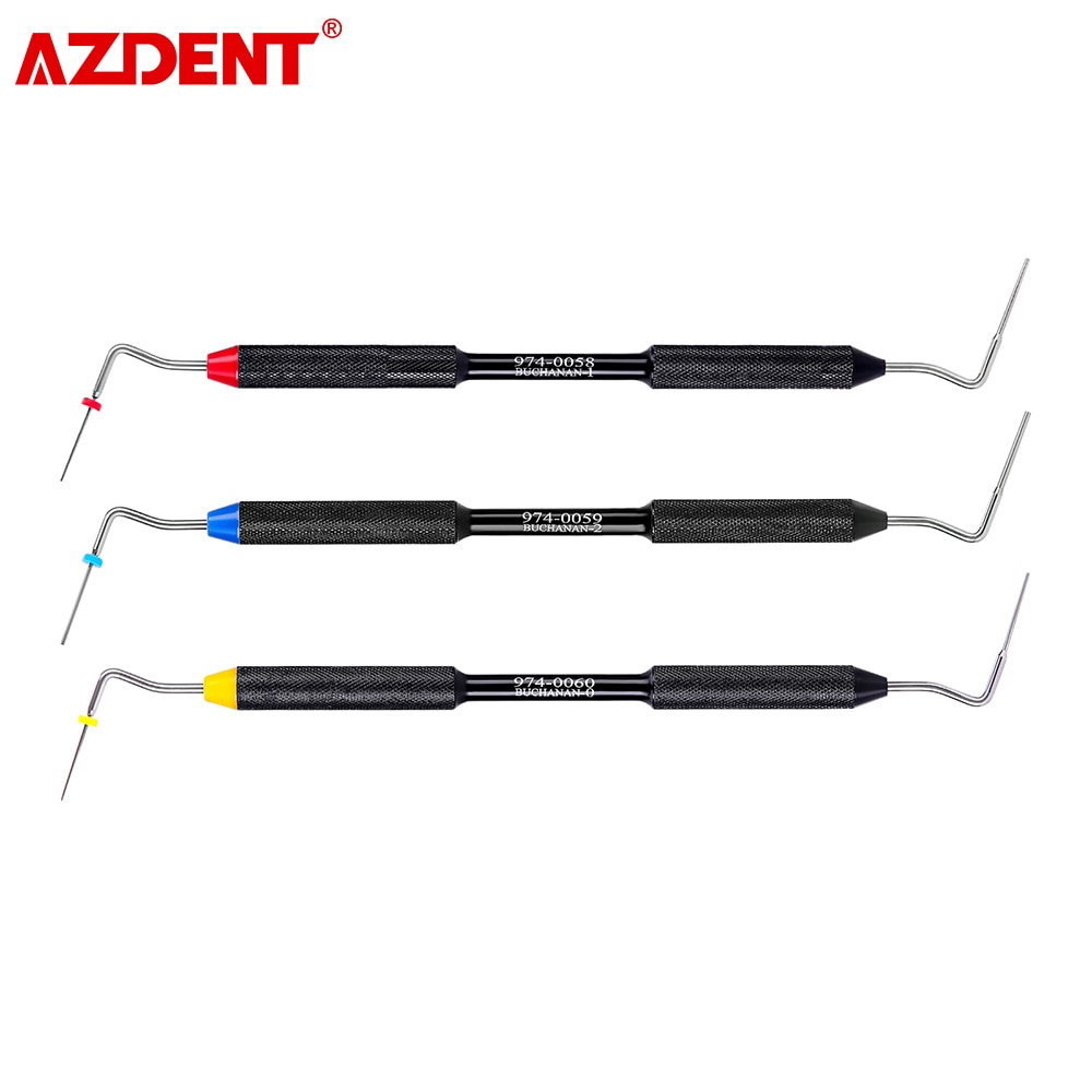 AZDENT 3PCS/Set Dental Sybronendo Endo Buchanan Hand Pluggers Tips Fill Obturation #1 #2 #3 Dentist Tools Dental Lab Tool
