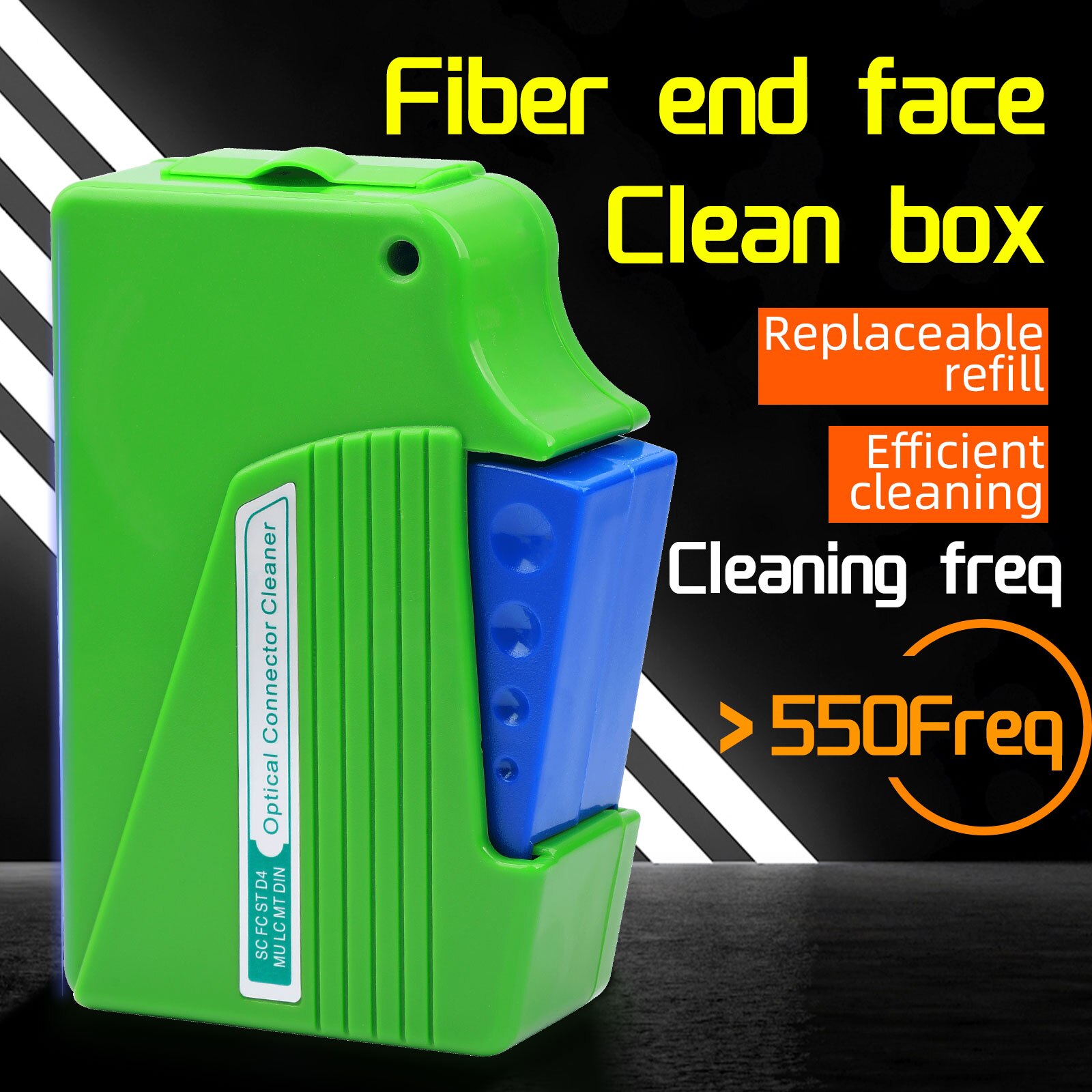 Fiber Cleaning Tool Optical Connector Cassette Reel Cleanings 500+ Times Clean Replacement Core