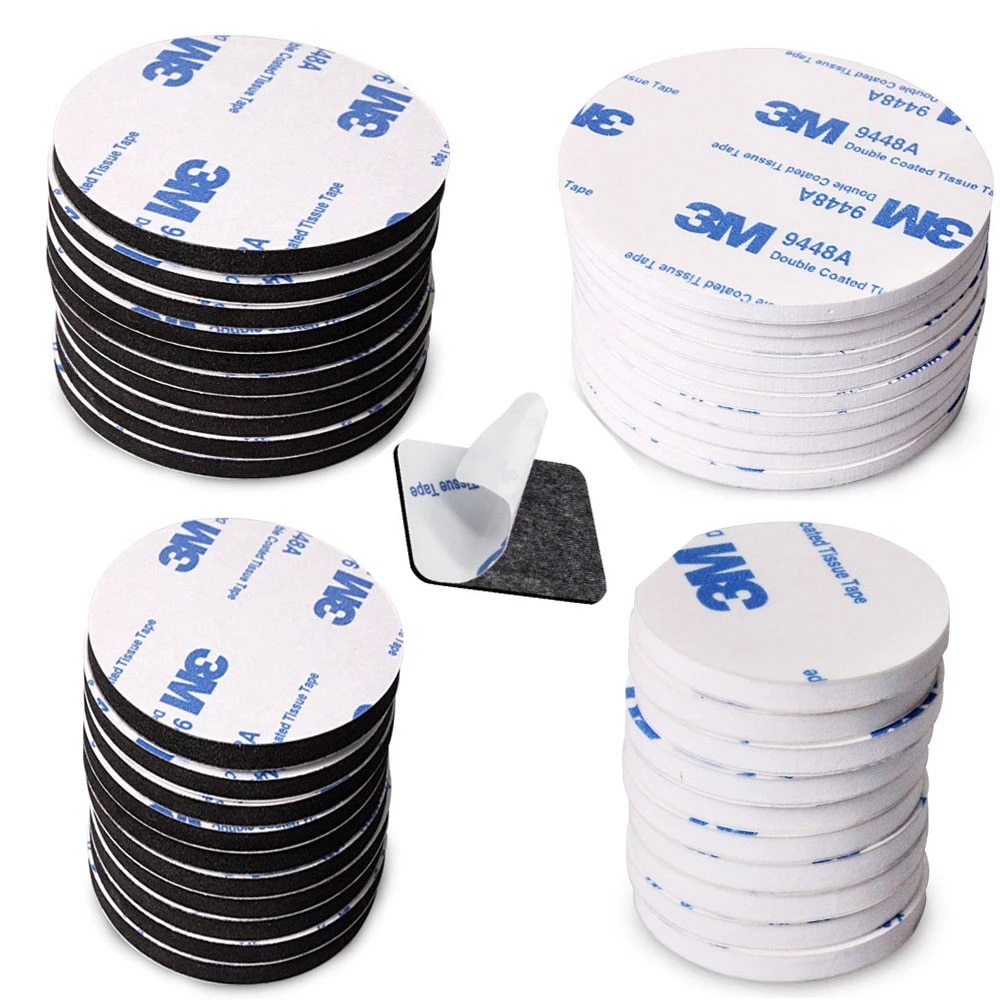 10pcs Strong Pad Mounting Tape Double Sided Adhesive Acrylic Foam Tape Two Sides Mounting Sticky Tape Black Multiple size