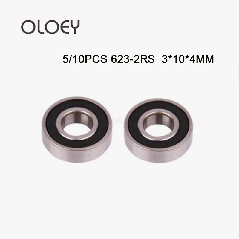 623RS Bearing ABEC-1 3x10x4 mm ( 5/10 Pcs ) Miniature 623-2rs Ball Bearings 623 RS 2RS Bearing