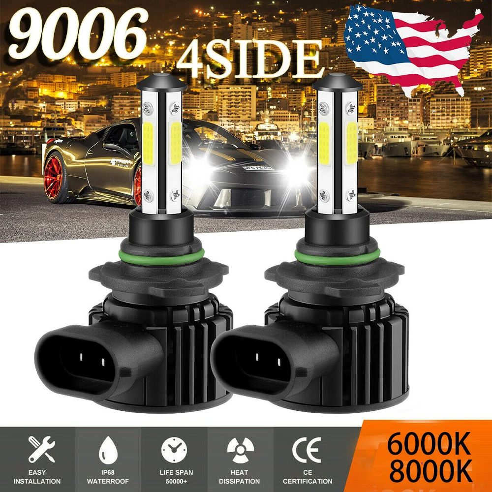2PCS CarTnT Super Bright Car Headlight Bulbs H7 LED H9 HB3 9005 HB4 9006 H11 H8 LED Headlight 100W 20000LM 6000K 12V 8000K Lamp