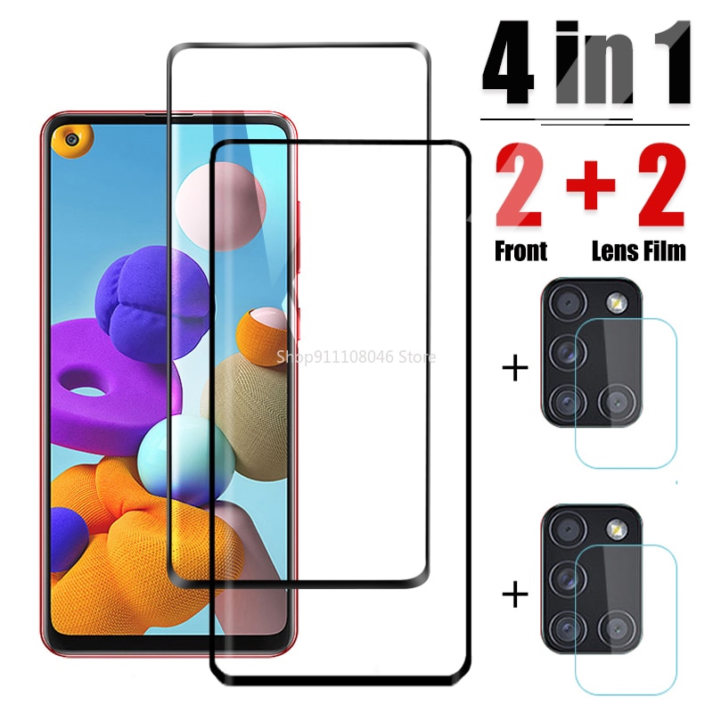 For Samsung A21S Tempered Glass Screen Protector Camera Len Film HD Protective Glass On For Samsung Galaxy A21 S A 21 21S verre