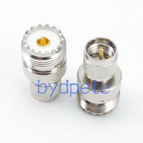 1PCS Mini UHF Male plug to UHF SO-239 Female straight RF Connector Adapter