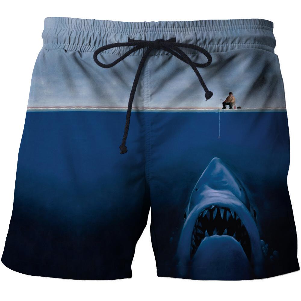 20213D new fashion casual men's beach pants print