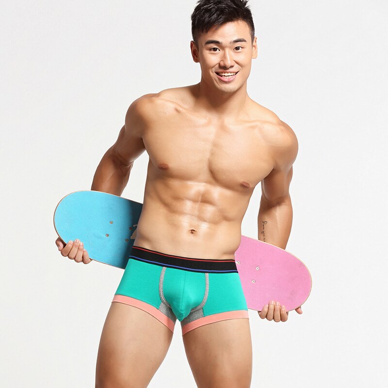 Man's underwear shorts boxers men sexy underwear men cotton calzoncillos hombre youth ropa interior hombre low-rise boxersh