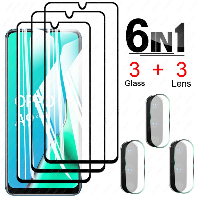 Camera lens protective glass For oppo a5 2020 screen protector on For oppo a9 2020 a 5 9 a11x tempered glass Full cover Film