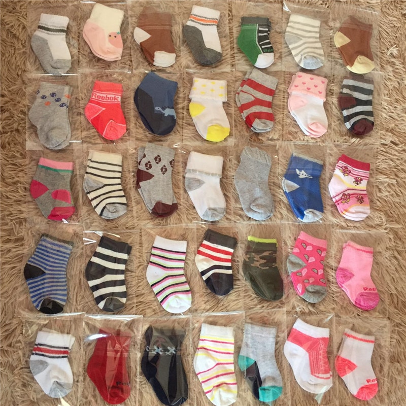 2021 5Pairs Newborn Cotton infant Anti-slip socks Baby socks floor socks Boys Girls Cute Cartoon animal Baby Toddler Socks