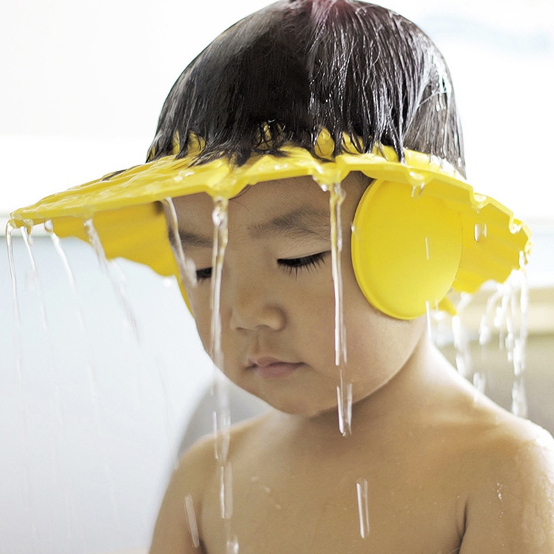 Baby Safety Shampoo Shower Cap EVA Kids Bathing Bath Protect Cap Adjustable Children Wash Hair Shield Soft Hat Baby Accessories