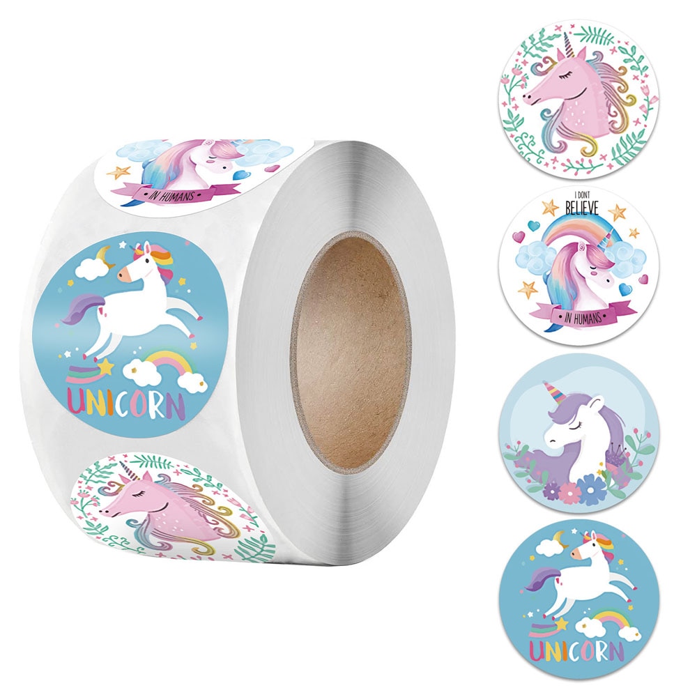 100-500pcs Children Stickers Cute Anime Unicorn Mermaid Animal Stickers Reward Stationery Stickers Gift School Teacher Supplies