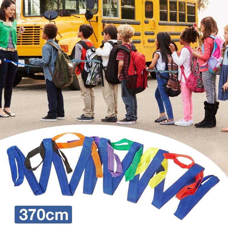 Kids Walking Rope Durable Nylon Children Safety Rein with Colorful Handles for Daycare Schools and Teachers
