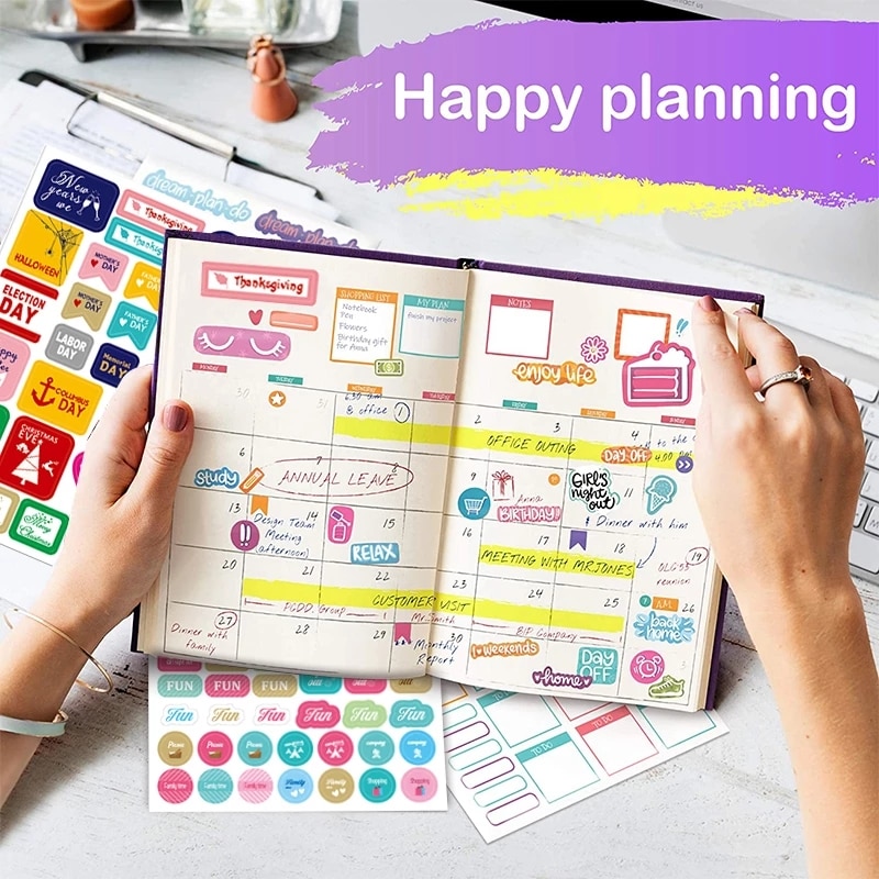 Planner Stickers for Journal Accessories Scrapbooking Notebook Stationery