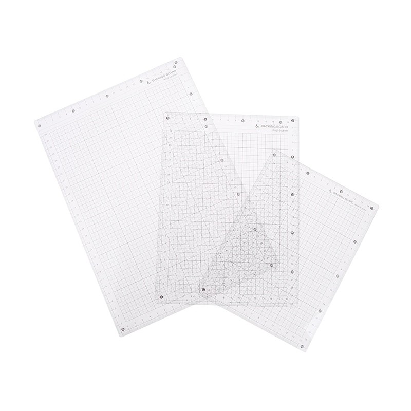 Transparent Ruler Board A4 A5 B5 Students Writing Desk Pad PVC Grid Sewing Cutting Mats Drawing Clipboard Measuring Supplies