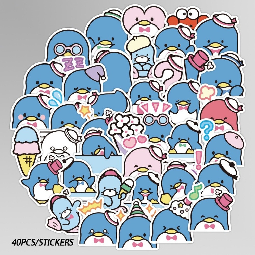 40Pcs Series Cartoon Cute penguin Stickers For Chidren Toy Waterproof Sticker stickers to DIY Suitcase Laptop Bicycle pegatinas