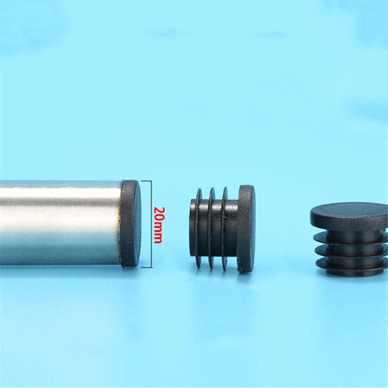 4/8/12Pcs Round Plastic Blanking End Caps Tube Plugs Black Insert Stopper For Chair Leg Pipe 14mm-60mm