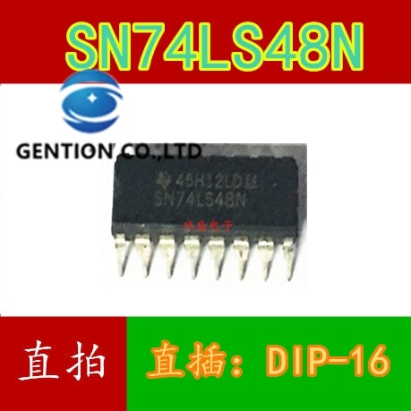 10PCS 74LS48 SN74LS48N HD74LS48P straight DIP decoder/driver in stock 100% new and original