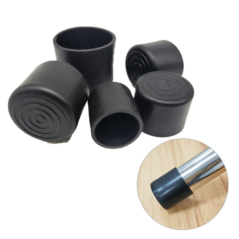 10Pc Round Chair Leg Caps Silicone Rubber Furniture Feet Pads Non-Slip Covers Floor Protectors Pads Non-slip Table Covers Bottom