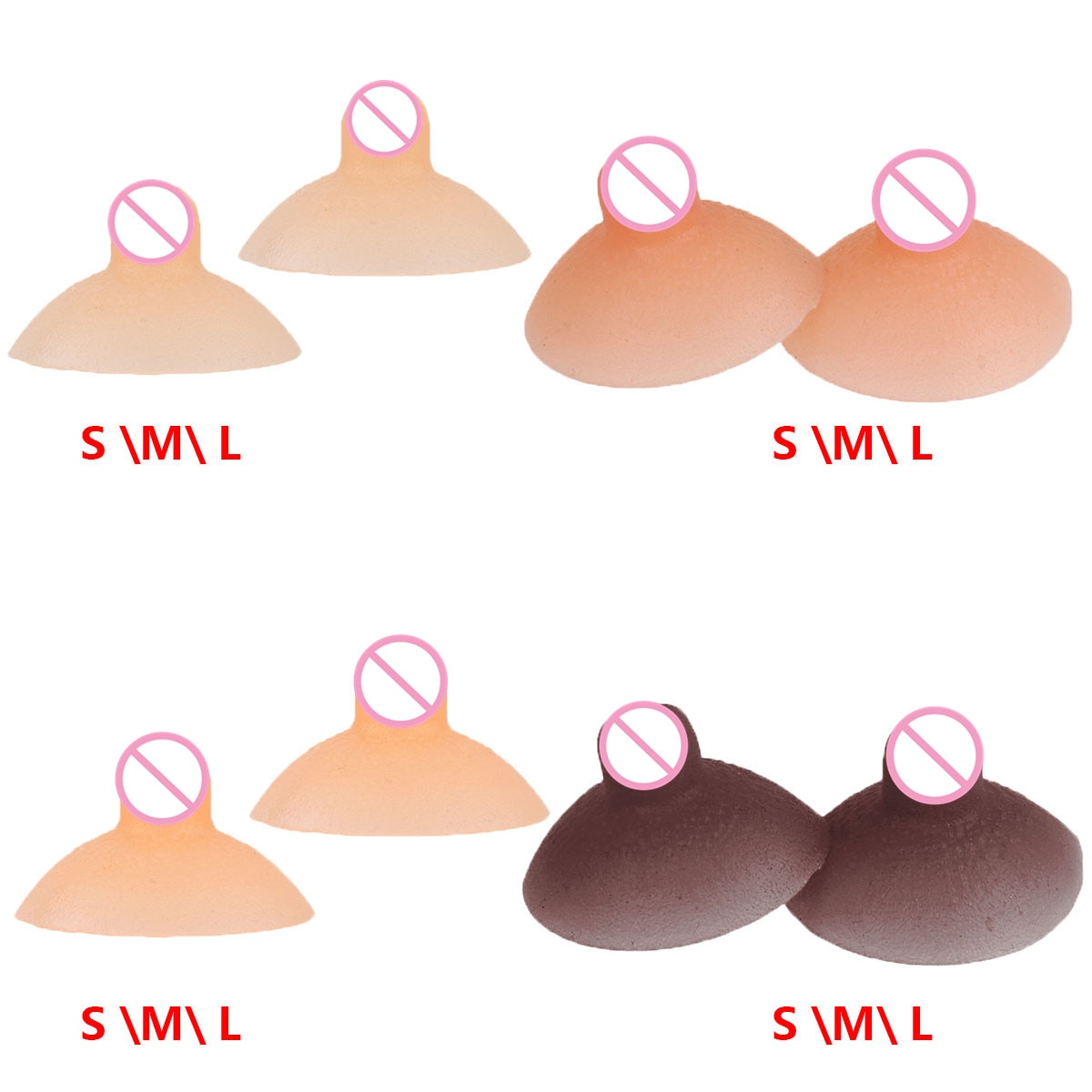 Flesh Pink Nipple Stickers Sexy Silicone Nipples Self-Suction Fake Nipples Female False Nipple Breast Chest Paste Teat Sticker